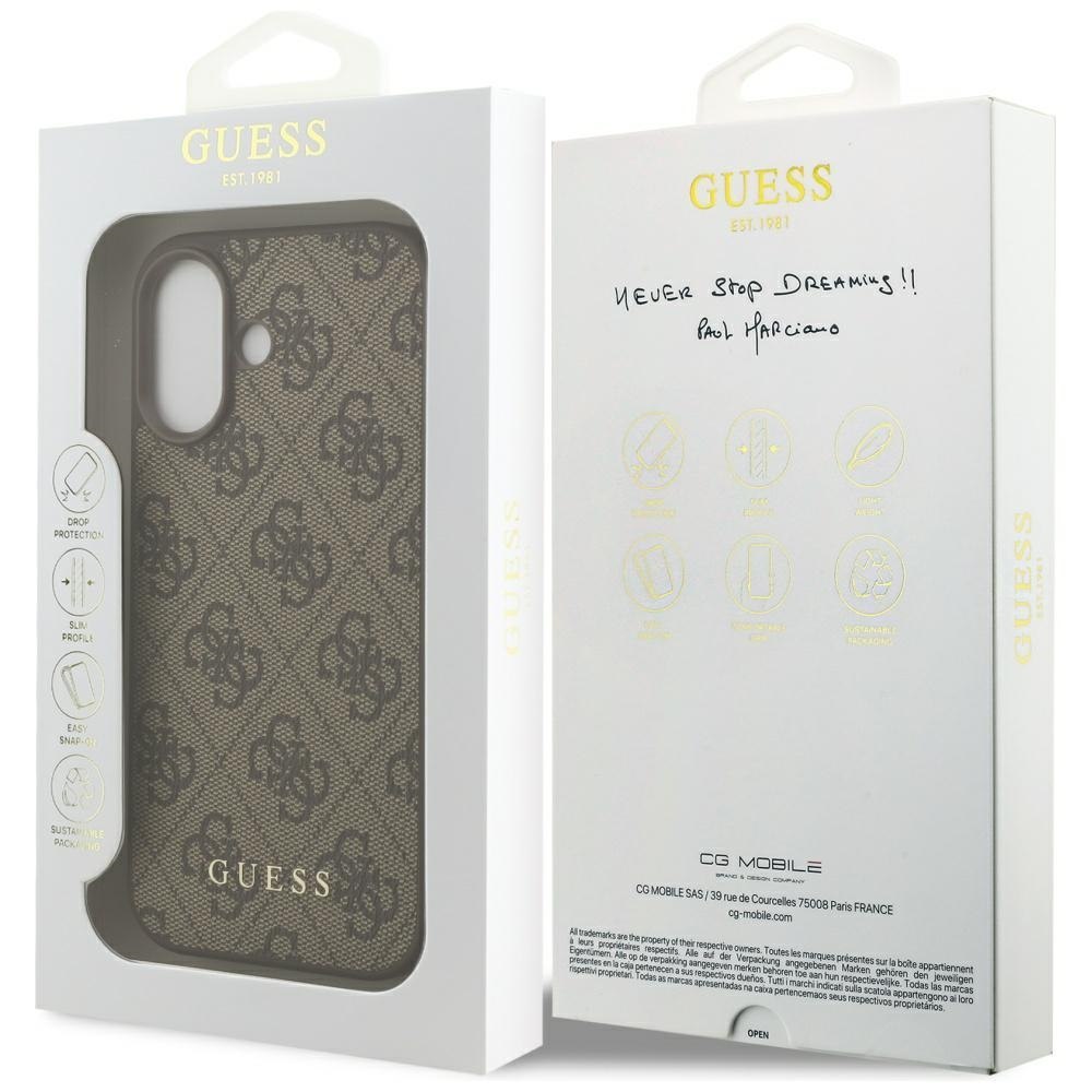 Etui Guess 4G Classic do iPhone 17 brązowy